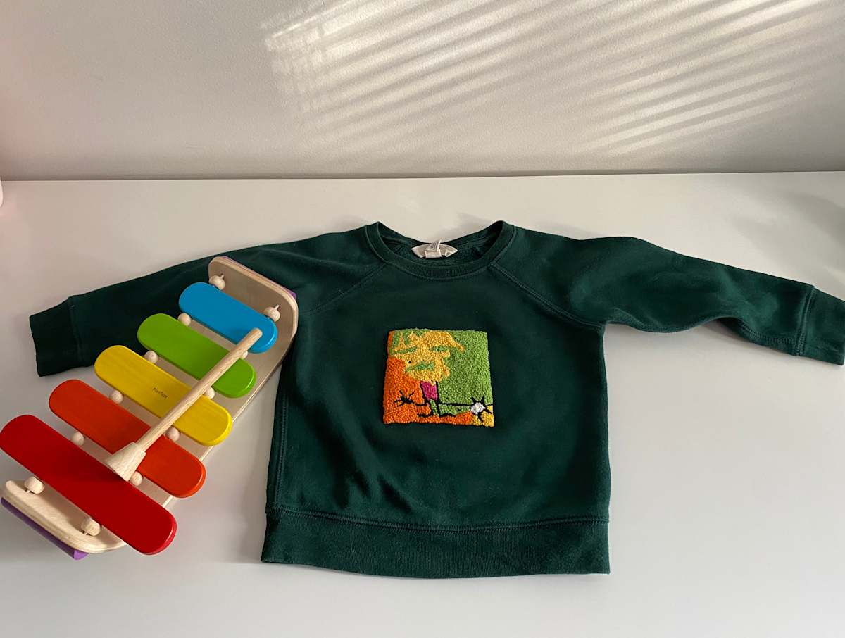 MMW by Ariel Kohn  Image: Medeski, Martin + Wood embroidery on crew neck 