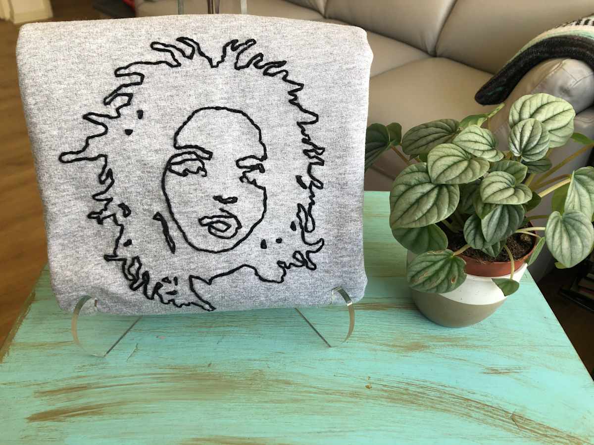 Miseducation by Ariel Kohn  Image: Lauryn Hill embroidery on crew neck 