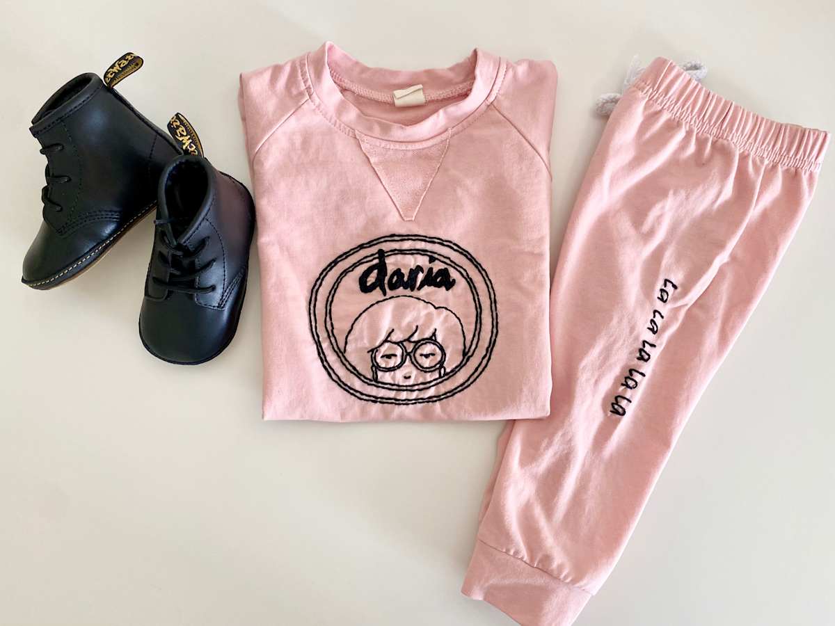 You're Standing On My Neck // Daria by Ariel Kohn  Image: Daria embroidery on sweatsuit 