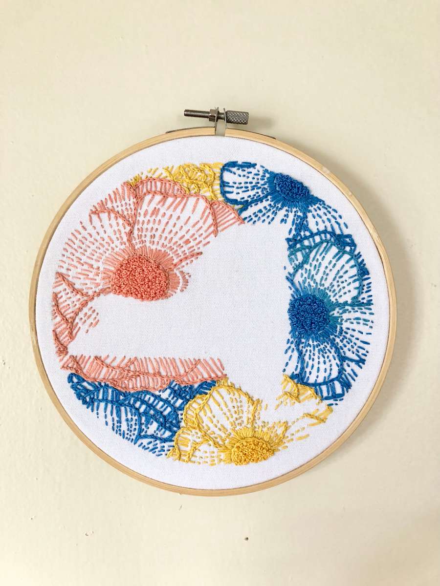 Empire State by Ariel Kohn  Image: New York State embroidery on cotton 
