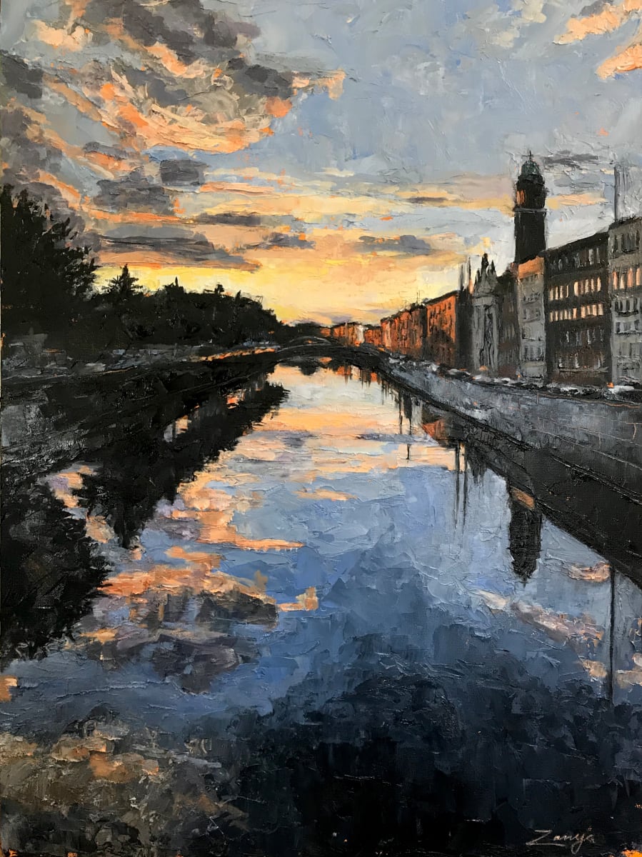 September Sunset, Mellows Bridge, Dublin 2020 