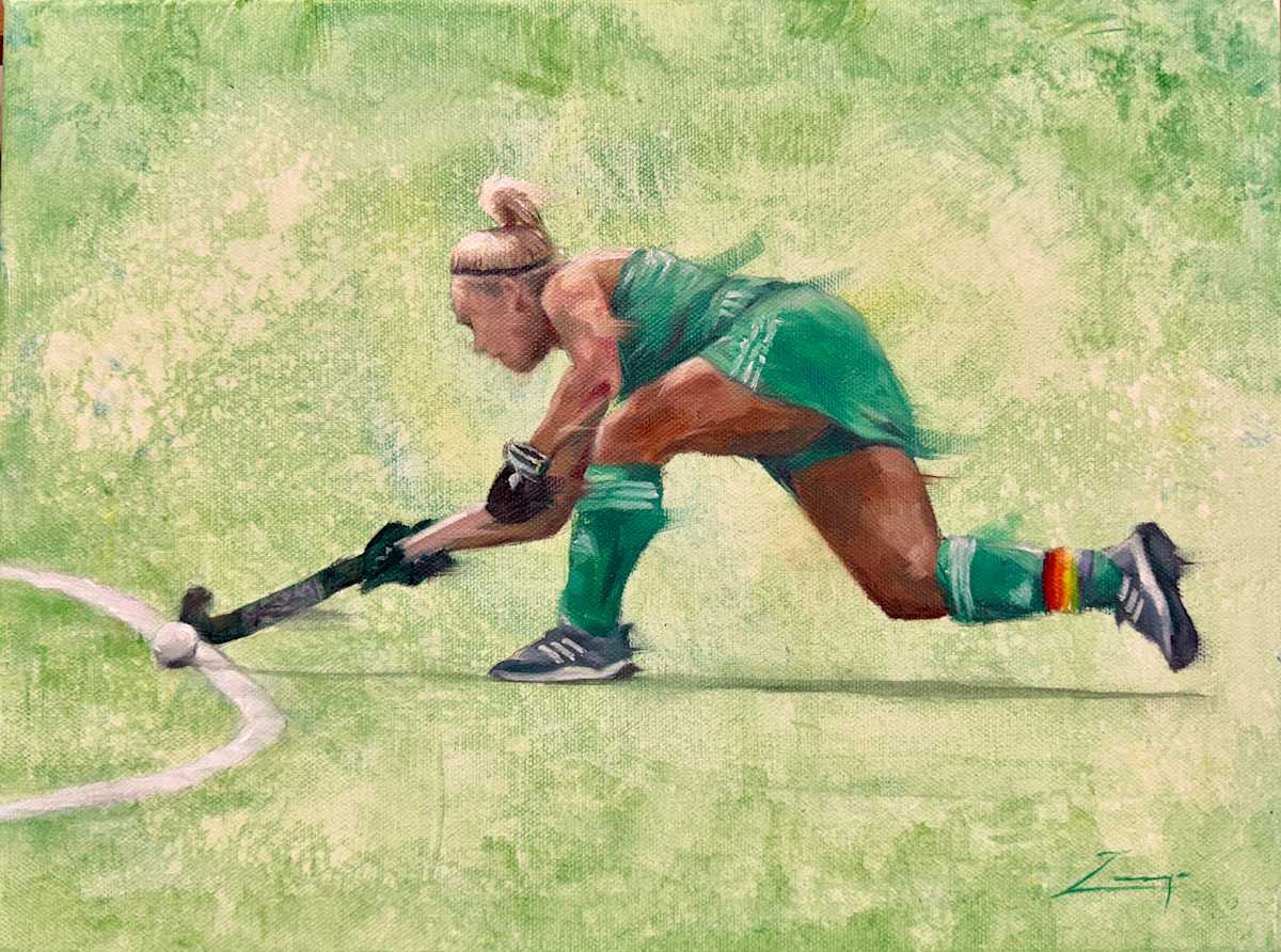 Fiona Walsh - Irish Masters Hockey Capatain 2024 Portrait by Zanya Dahl 