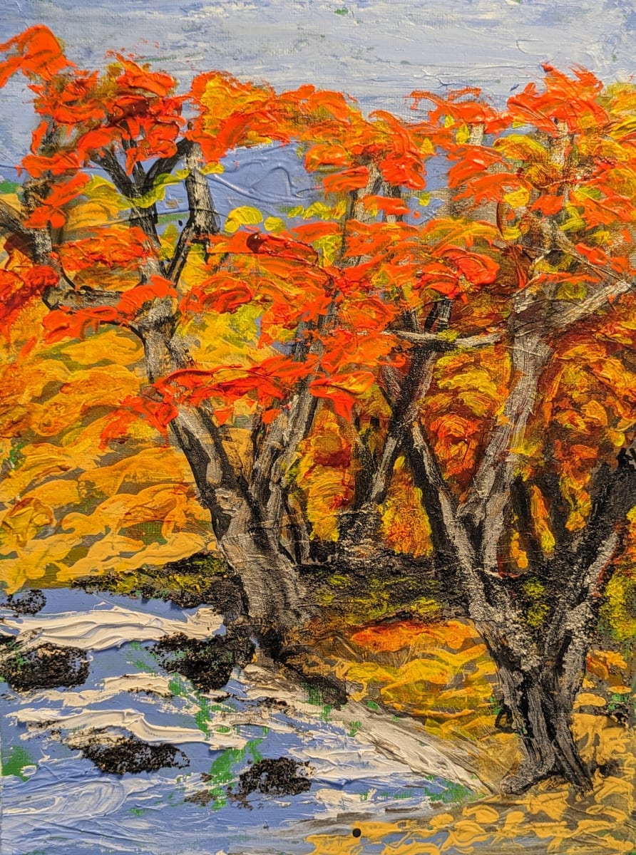 After Hasui, Autumn by Leisa Shannon Corbett, Image 1.