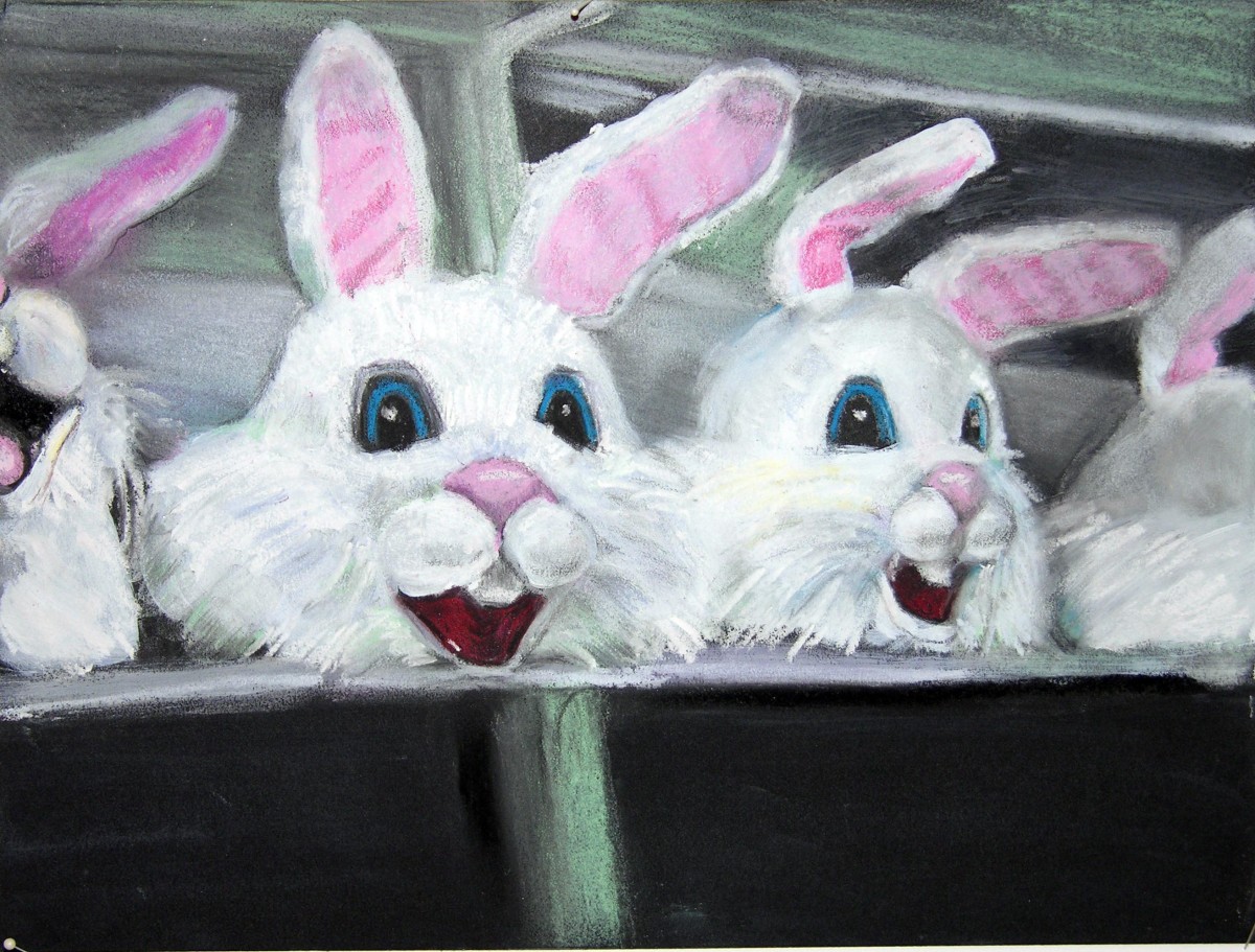 Bunny head by Leisa Shannon Corbett 