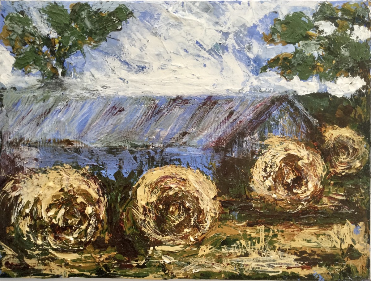 Hayfield with Barn2 by Leisa Shannon Corbett, Image 1.