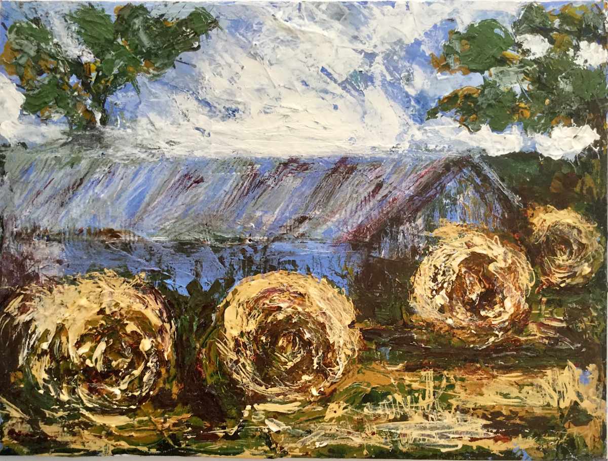 Hayfield with Barn2 by Leisa Shannon Corbett, Image 1.