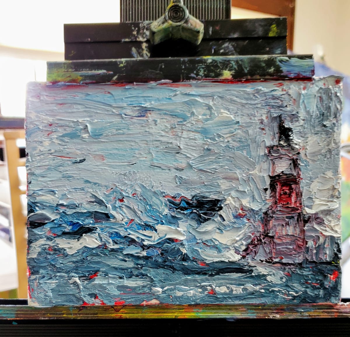 Michigan Lighthouse  Image: The painting on my easel