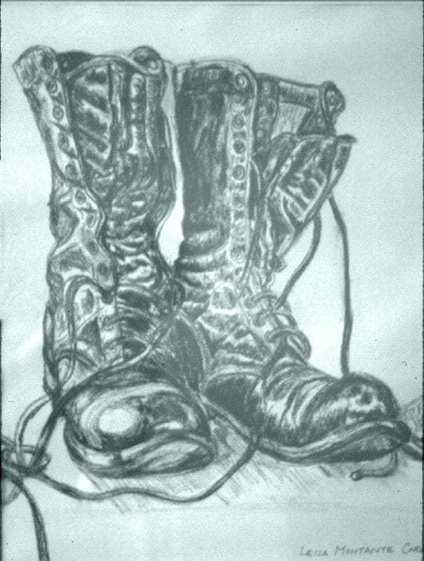 Combat boots print by Leisa Shannon Corbett  Image: This image is for prints