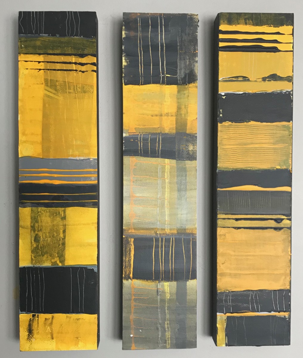 SBH 35 Triptych (Each 22x5x1.5) by McCain McMurray 