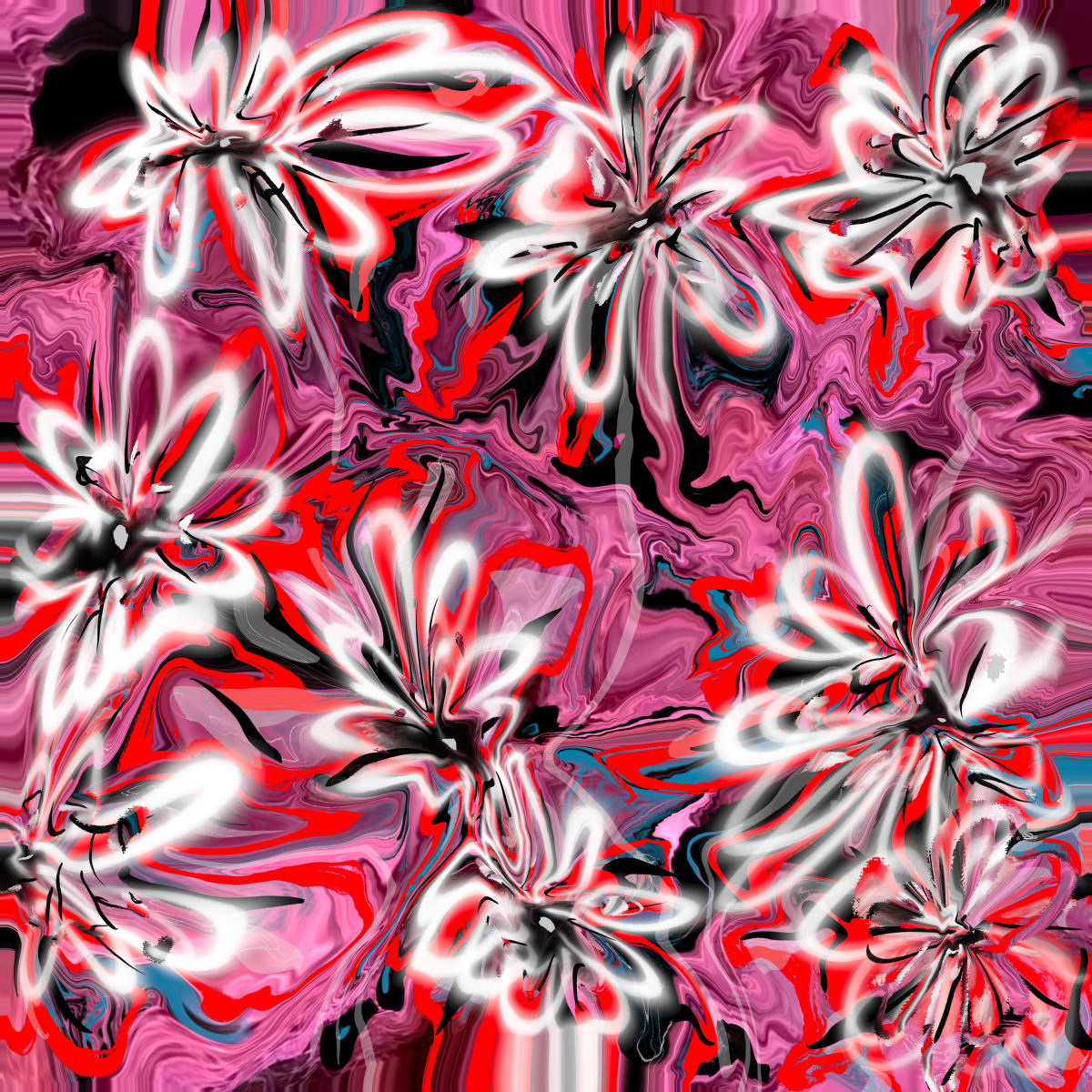 Vibrant Flowers by Kenneth Wilan 