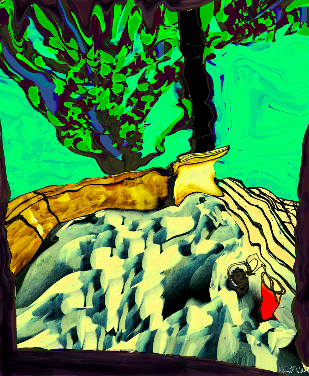 Tree And Porch by Kenneth Wilan 
