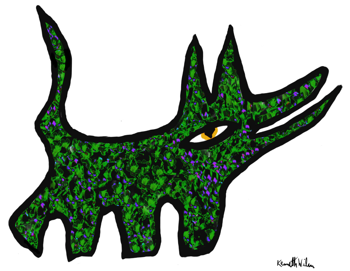 Dog, Green by Kenneth Wilan 
