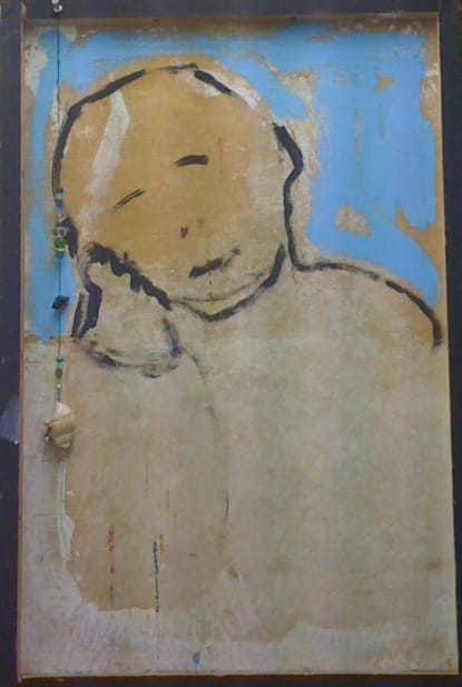 self portrait in a birdcage by Borg de Nobel 