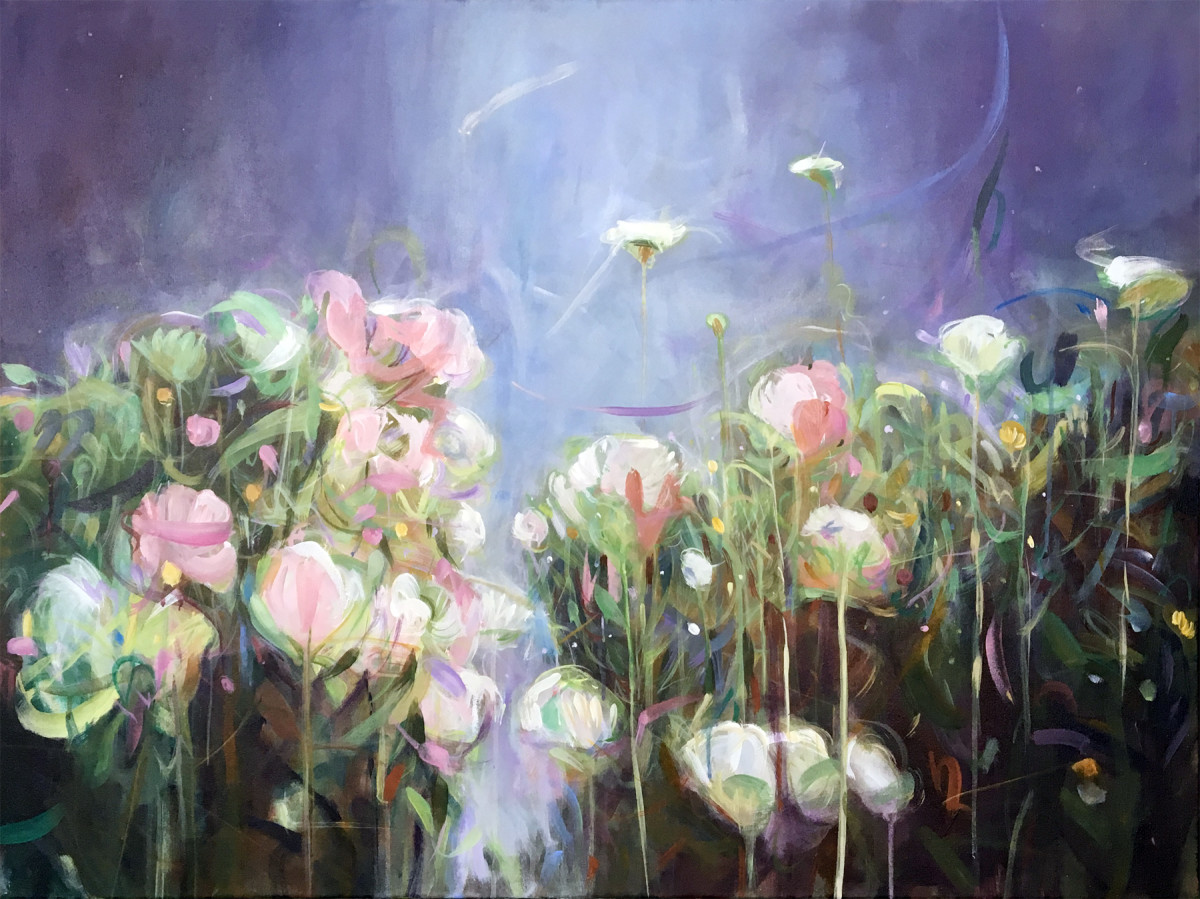 Through moonlight, down to the violet river by Erica Dornbusch 