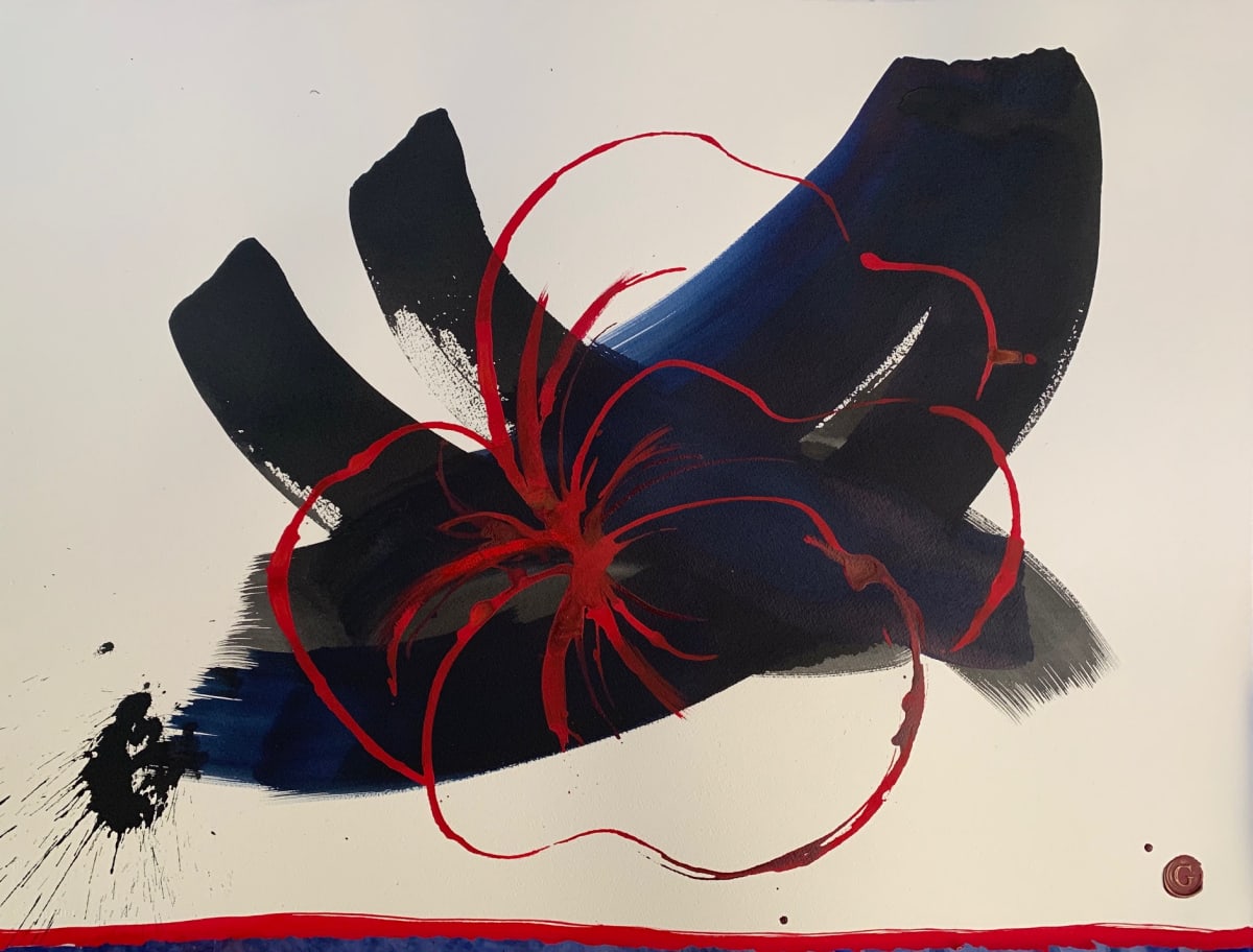 Red on Blue #2 by Gaia Starace, Image 1.