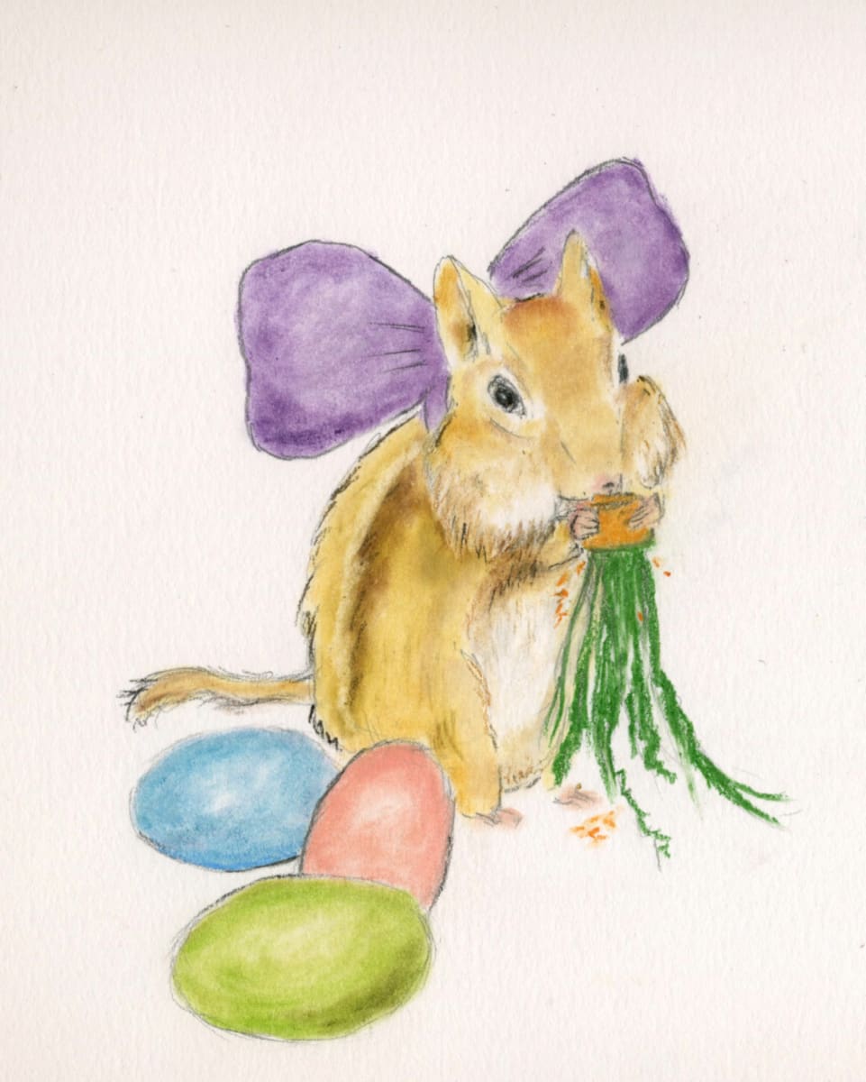 Easter Chipmunk by barbara gulotta 