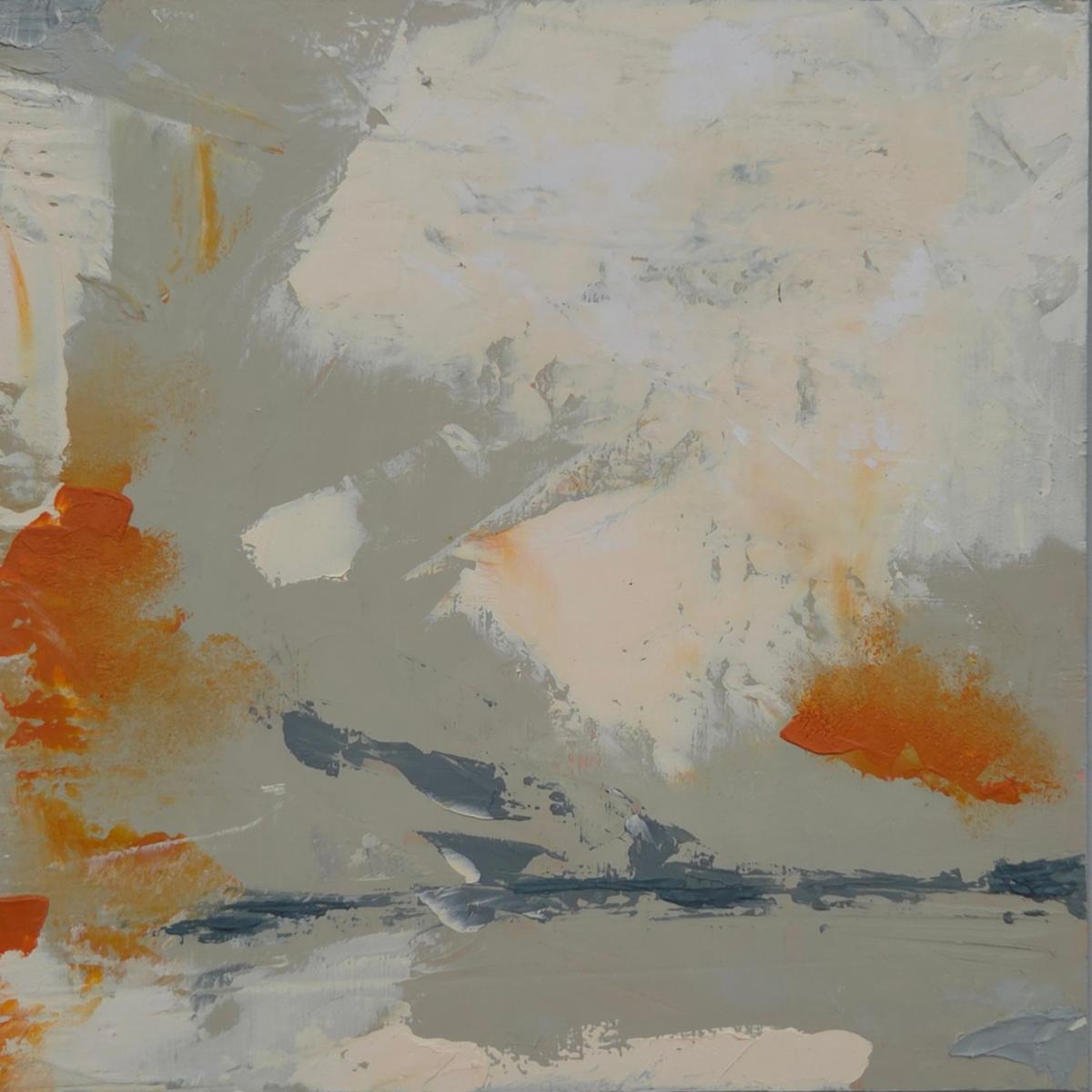 Before Tourists by Cara Lawson-Ball  Image: Before Tourists is an abstracted oil and cold wax landscape painting that captures a quiet moment before change. 