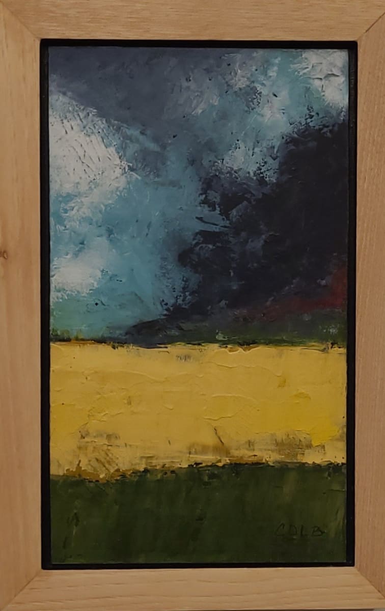 Changes by Cara Lawson-Ball  Image: Oil and cold wax abstracted landscape in handmade maple frame