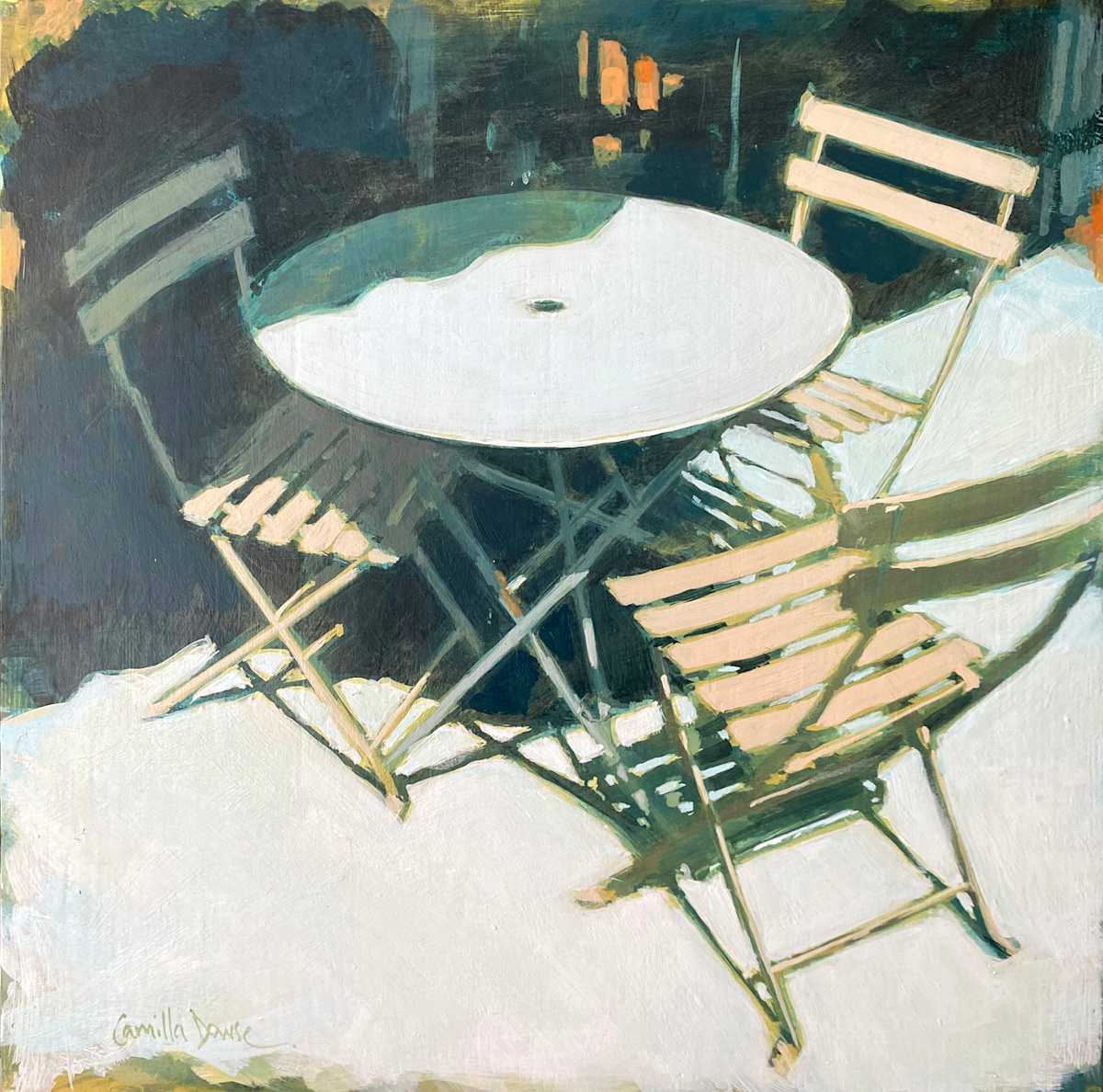 A table & three chairs by Camilla Dowse, Image 1.