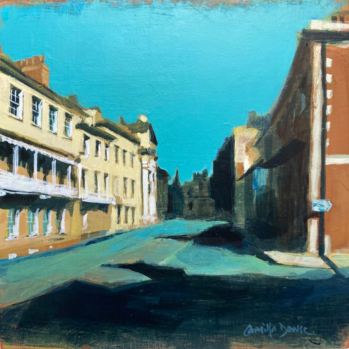 Beaumont Street towards St Giles, Oxford (study) by Camilla Dowse 