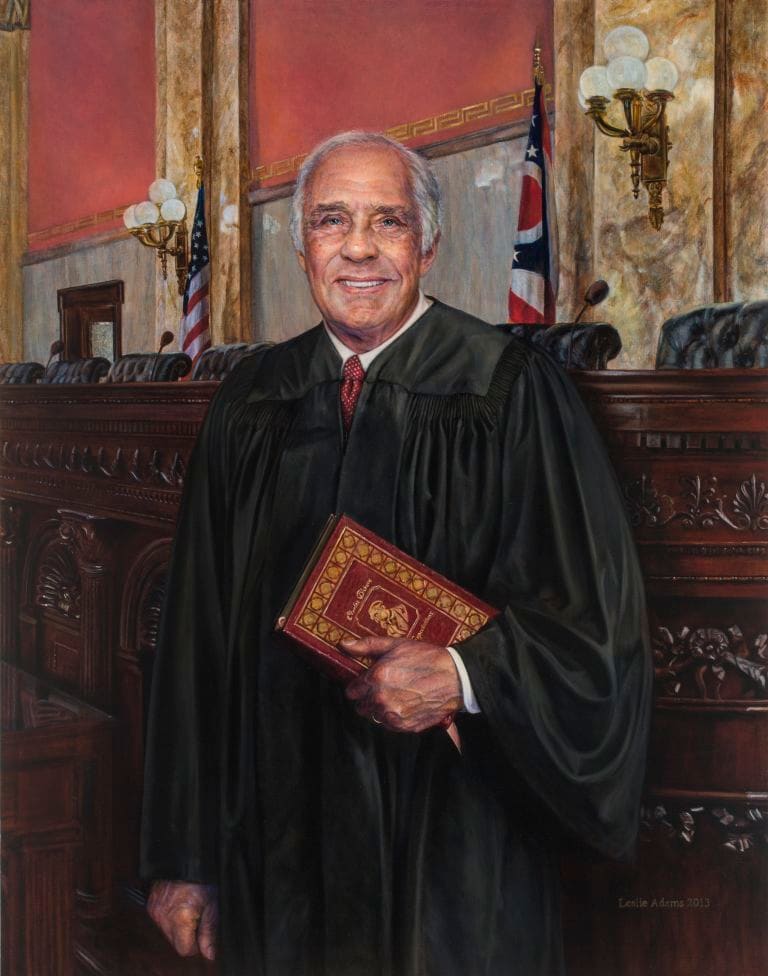 Portrait of Justice Robert M. Duncan by Leslie Adams 