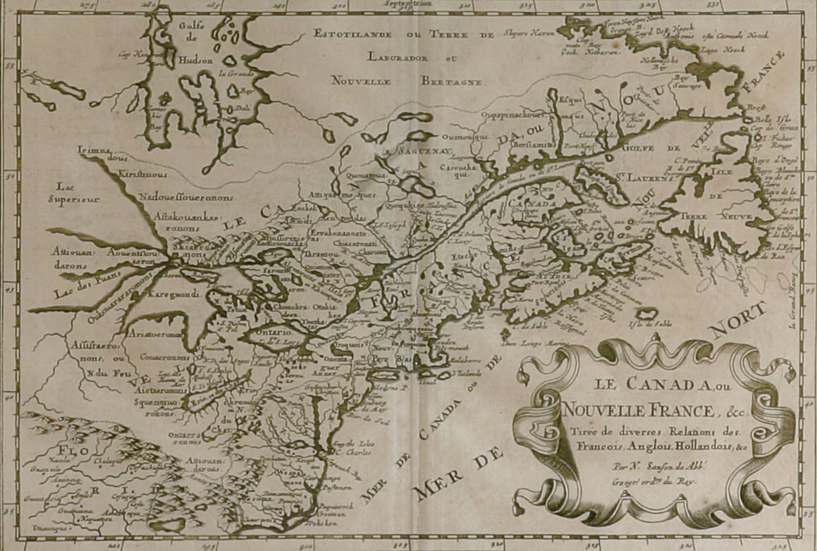 Le Canada, ou Nouvelle France by N. Sanson/A DeWinter 