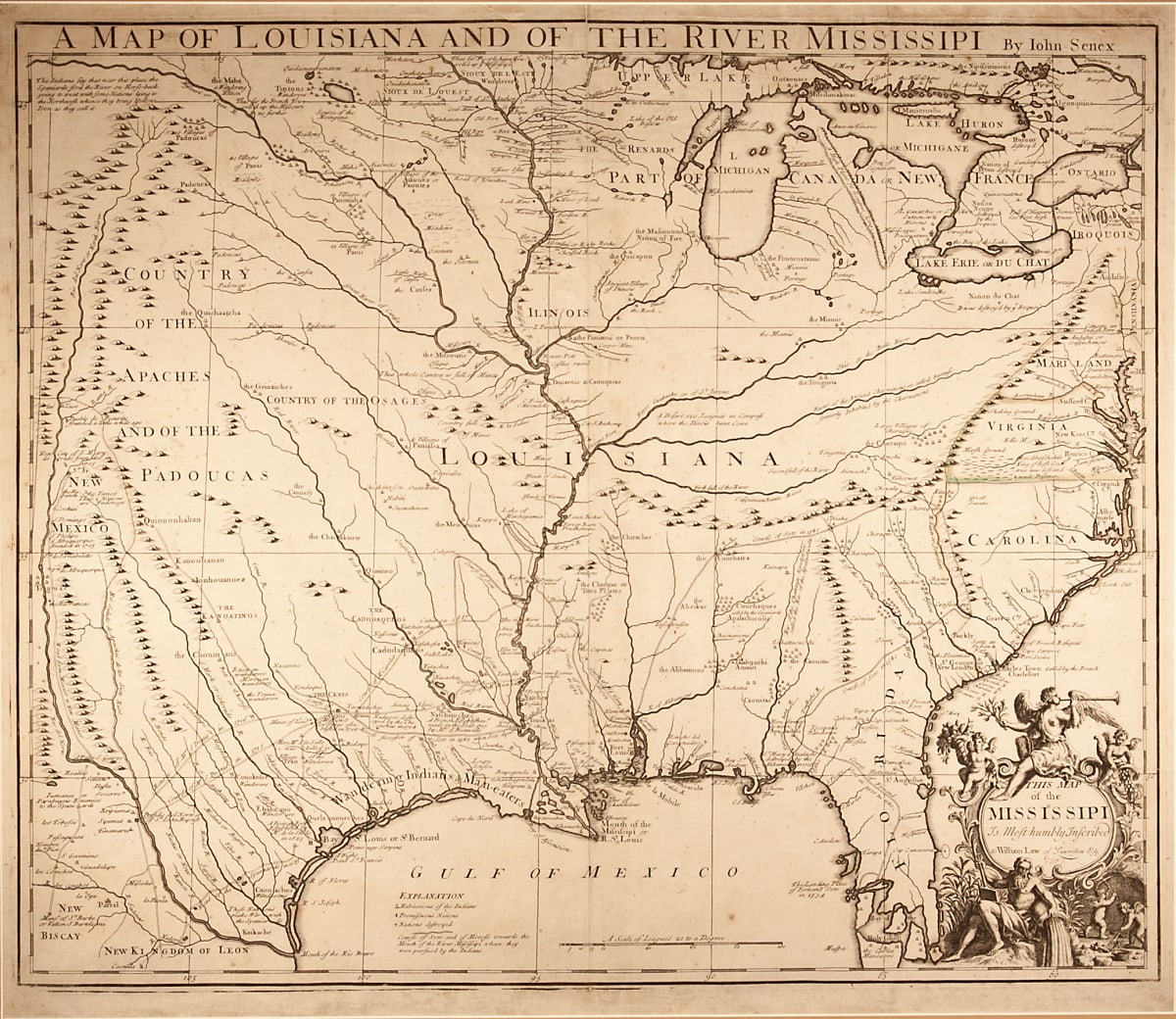 Map of Louisiana and Mississippi