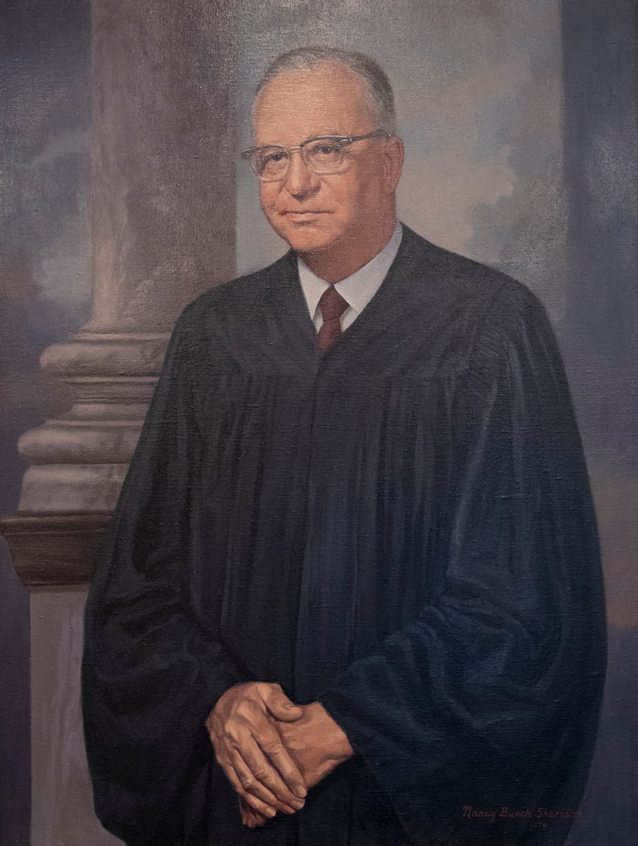 Portrait of Justice John M. Matthias by Nancy Bunch Sheridan 