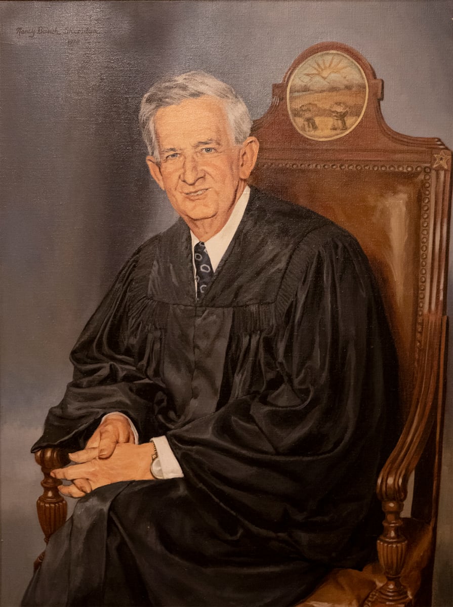 Portrait of Justice C. William O'Neill by Nancy Bunch Sheridan 