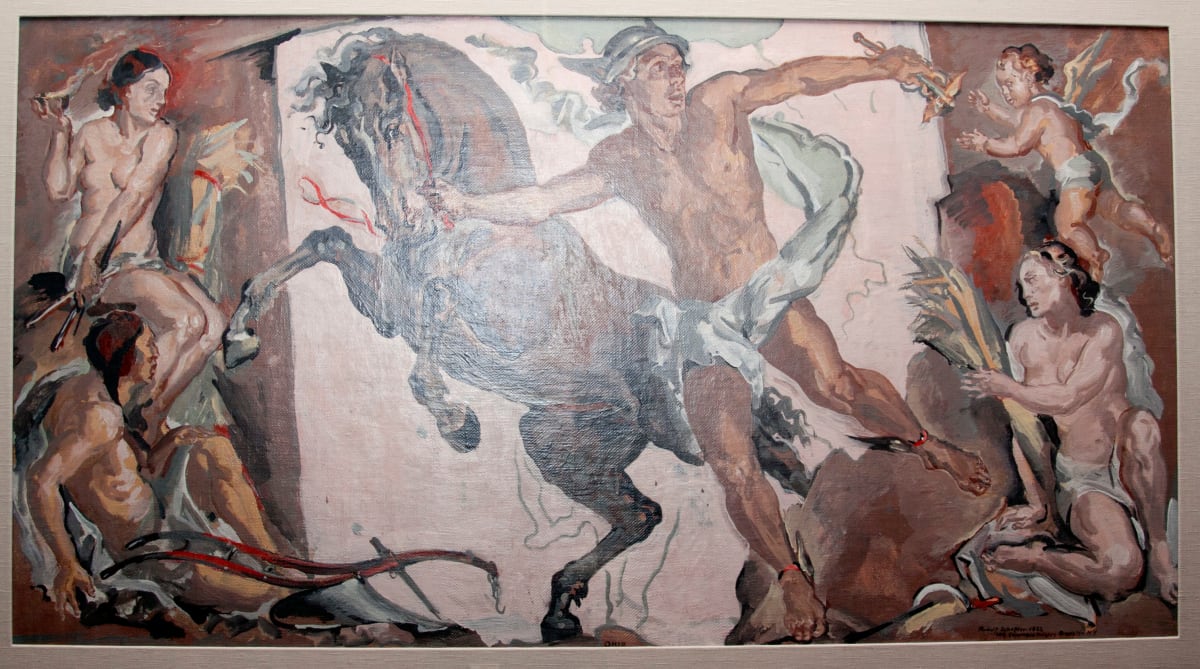 Mercury (Study for Courtroom Ceiling Mural) by Rudolph Scheffler 