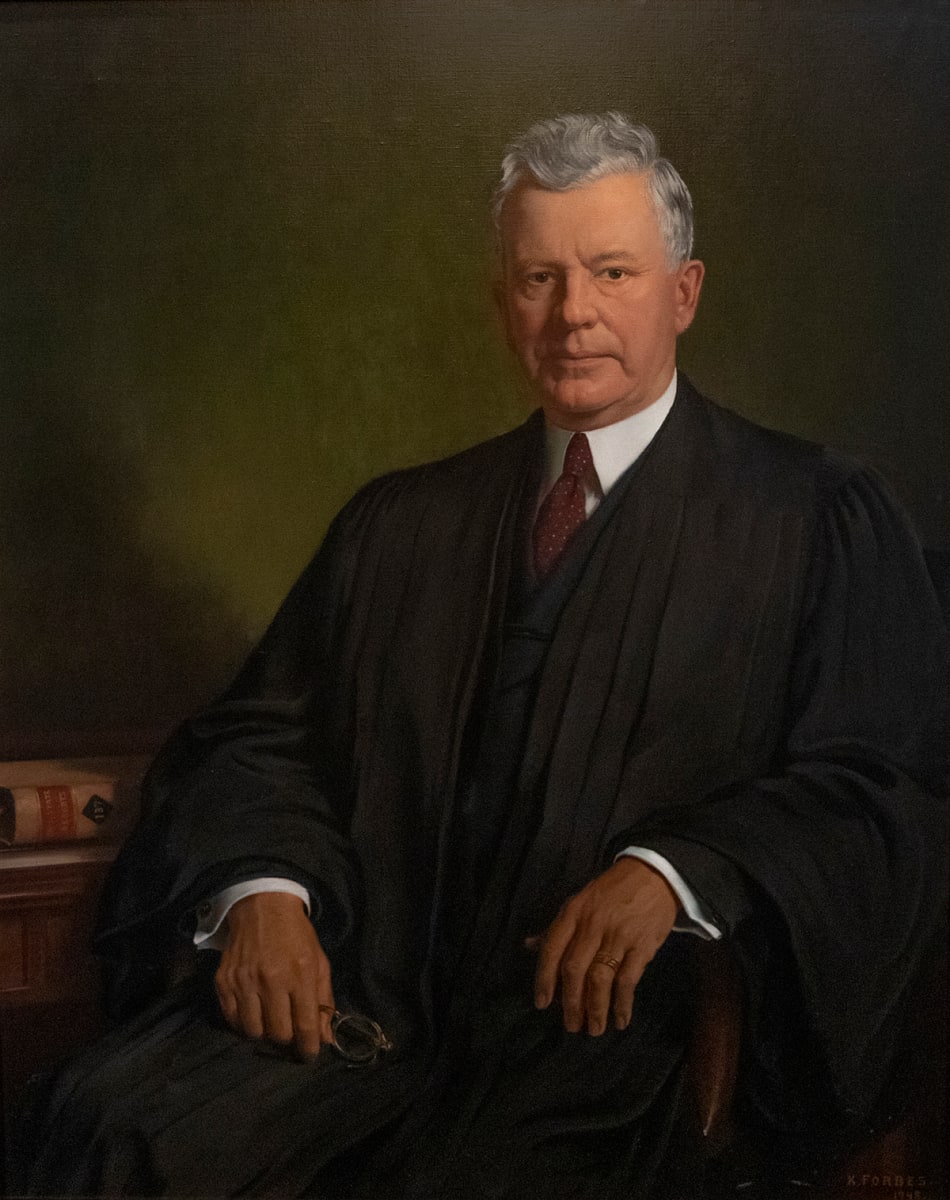 Portrait of Justice Edward Crawford Turner by Kenneth Forbes 