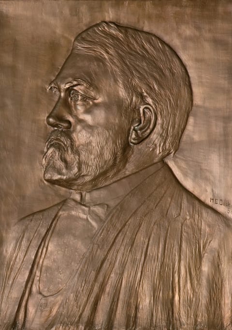 Bronze Portrait of Supreme Court Justice Woods by May Elizabeth Cook 