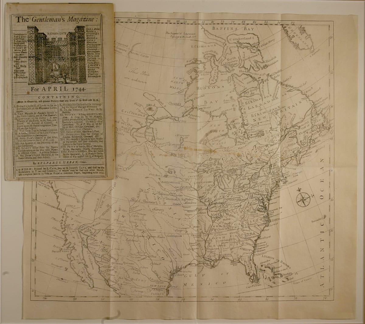 Map of North America by The Gentleman's Magazine 