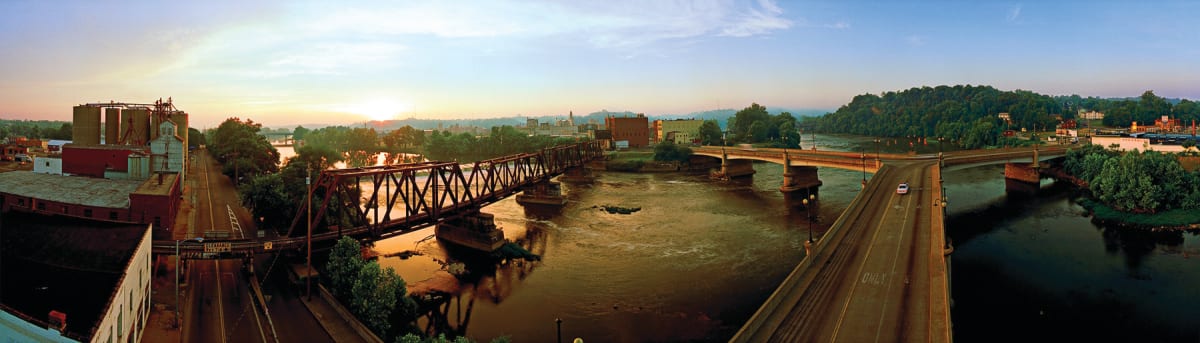 Y Bridge, Sunrise, Zanesville by Thomas Schiff 