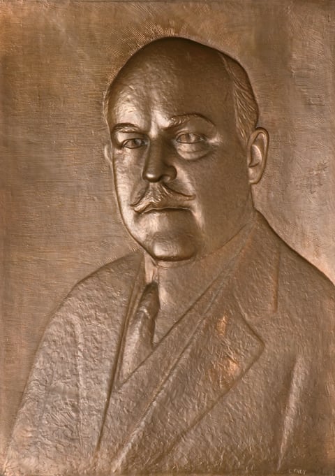 Bronze Portrait of U.S. House Speaker Longworth by Erwin Frey 