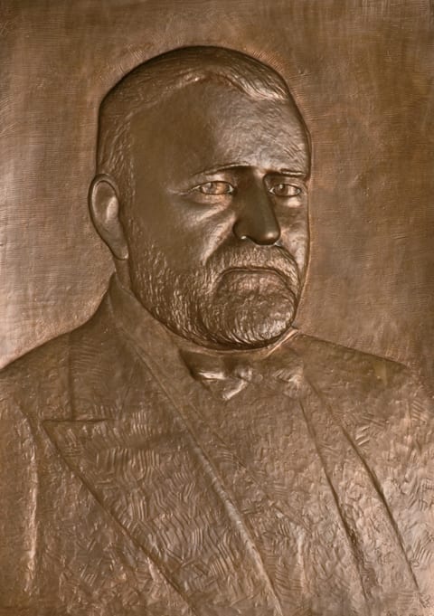 Bronze Portrait of President Ulysses S. Grant by Erwin Frey 