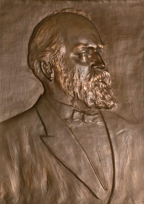 Bronze Portrait of President James A. Garfield 