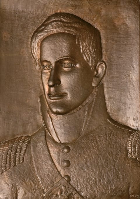 Bronze Portrait of President William Henry Harrison by Erwin Frey 