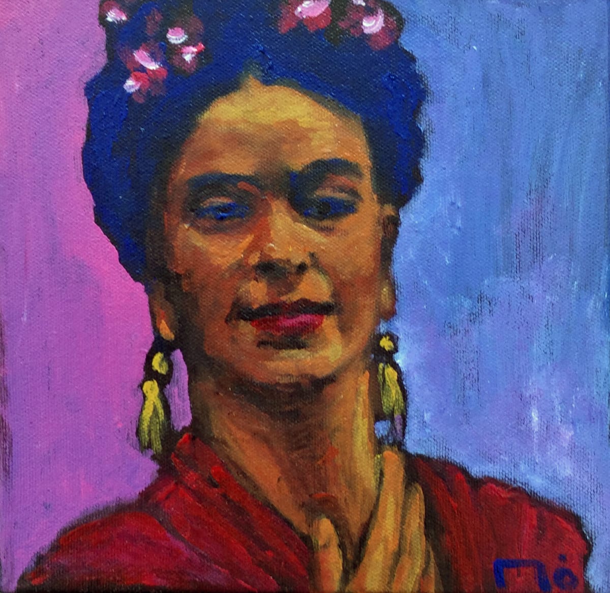 Frida with Flowers 
