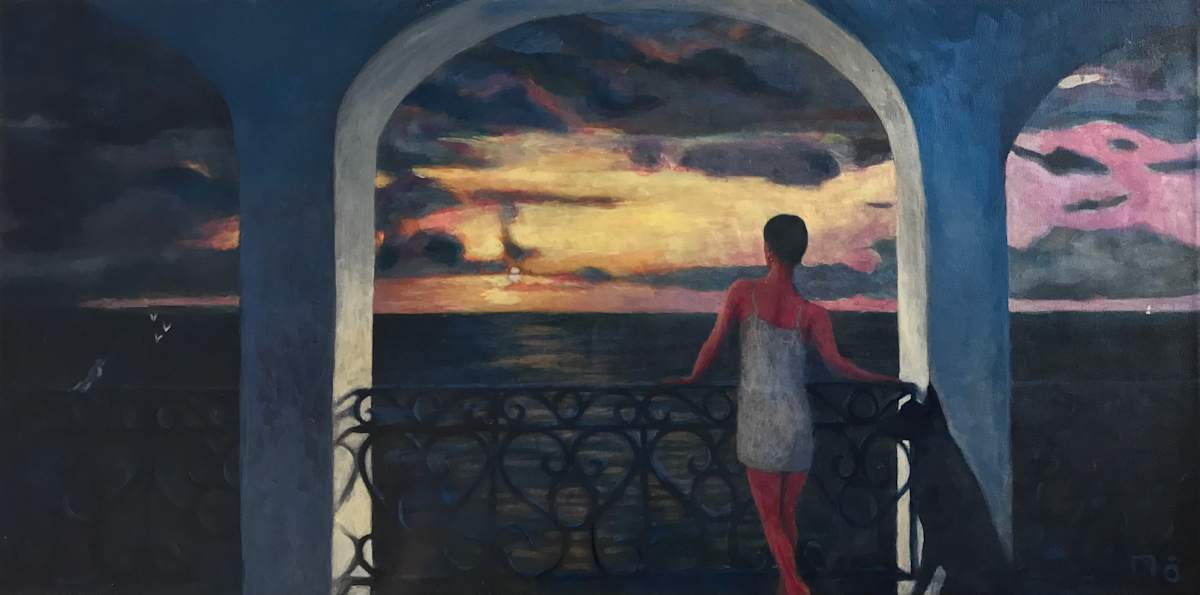 Sunset at Conchas Chinas by Monique Crepault 