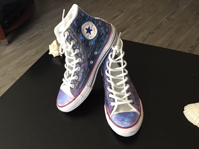 Art On Shoes Series Collection designs The Converse Design by Phyllis Thomas Artwork Archive