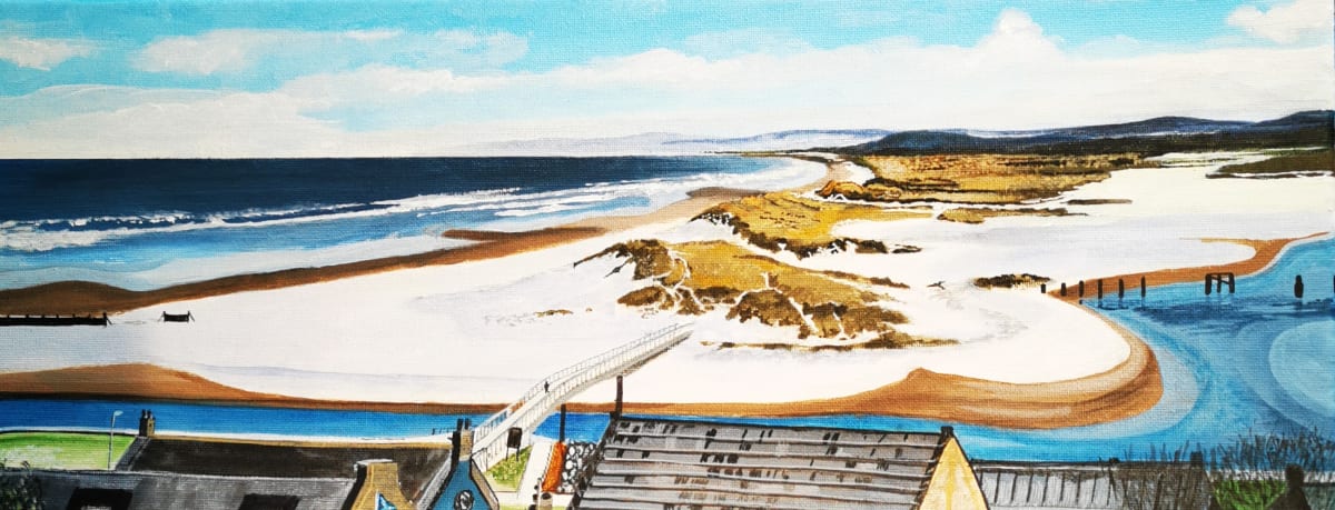 Snowy Lossie Beach by Lois Dubber 