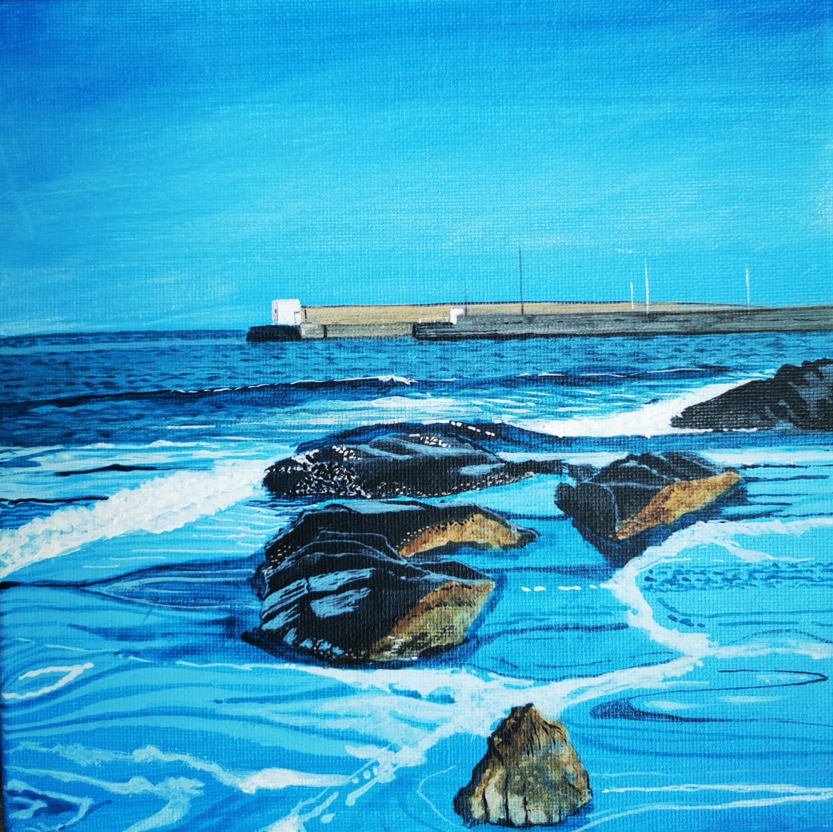 Pier from the Beach by Lois Dubber 
