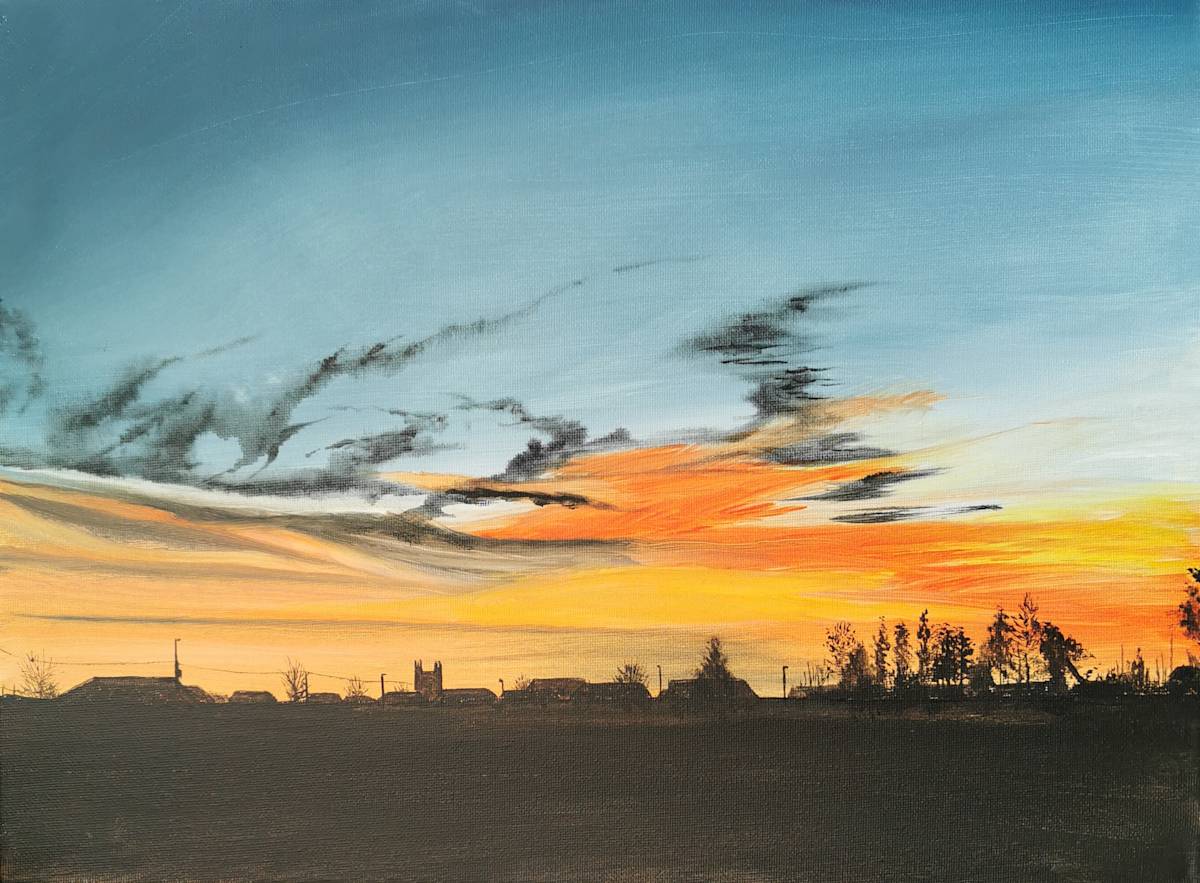 Sunset on Hopeman by Lois Dubber 