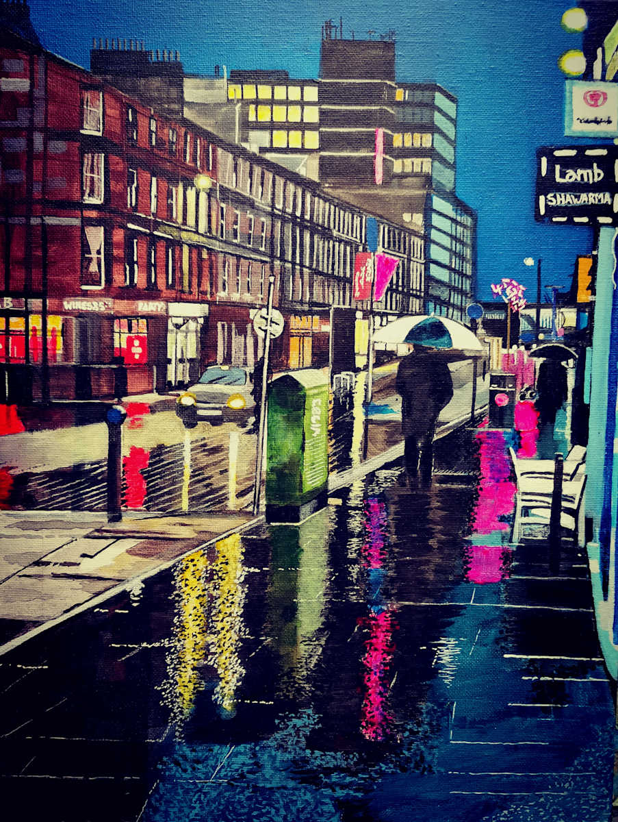 Rainy Glasgow by Lois Dubber 