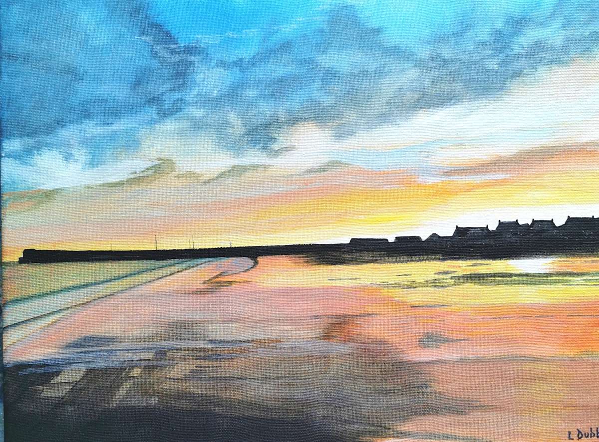 Hopeman Pier Sunrise by Lois Dubber 