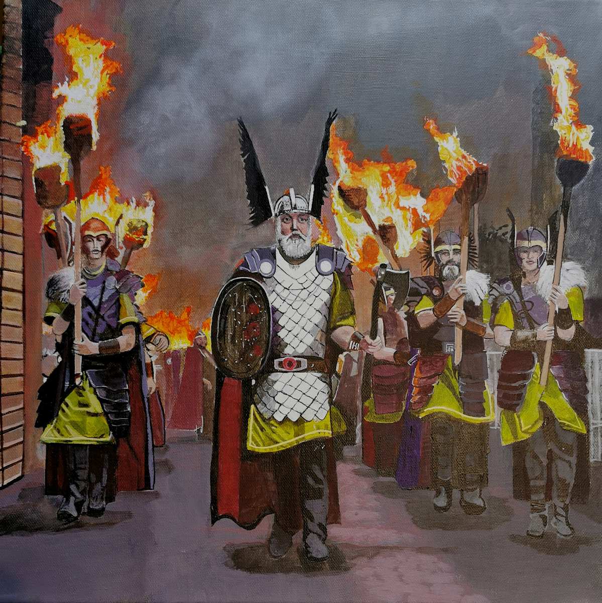 Vikings in Portsoy by Lois Dubber 