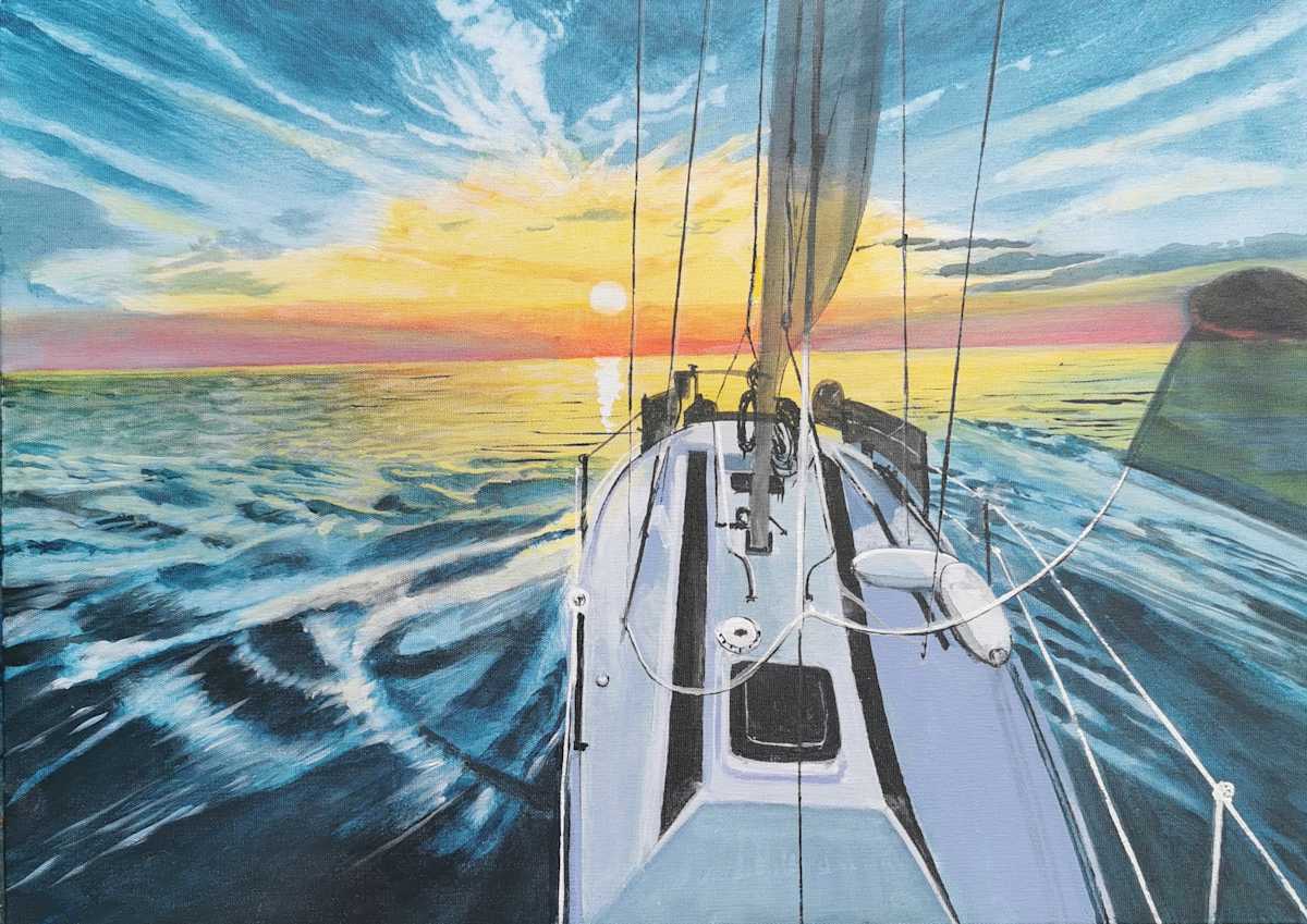 Sunset Sail by Lois Dubber 