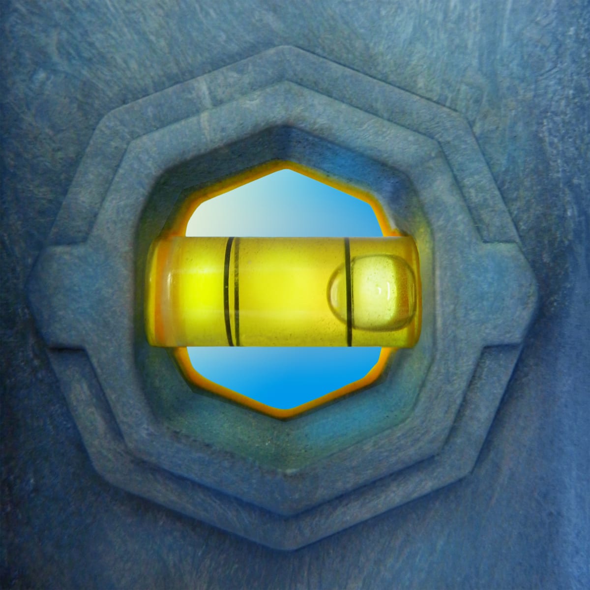 LEVEL: A LENTICULAR PHOTOGRAPH by judith angerman  Image: BUBBLE SHOWN ON THE RIGHT