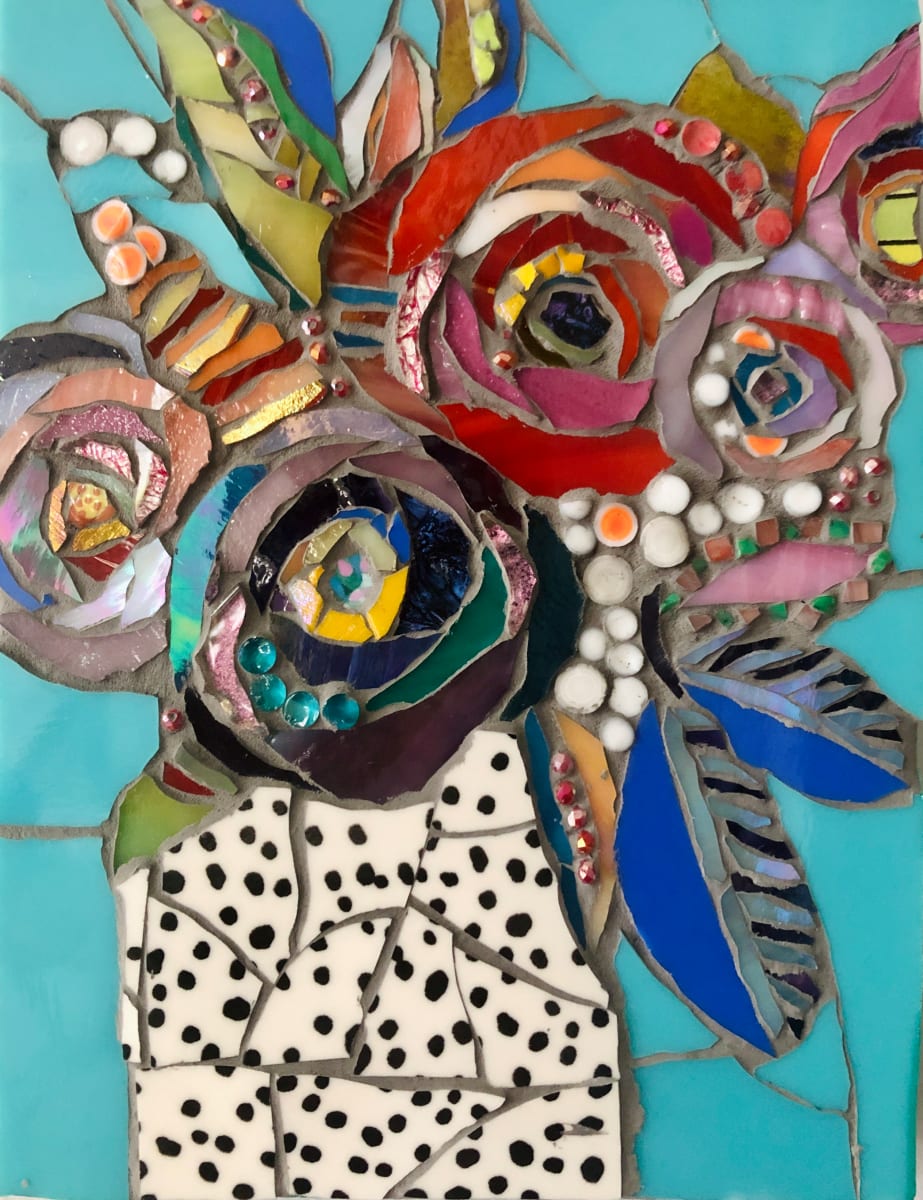 Teal Floral by Corinne McKeown 